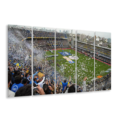 Estadio Alberto J Armando, Stadium Canvas, Sport Art, 5 Panel B, Extra Large Canvas, Canvas Print Wall Art