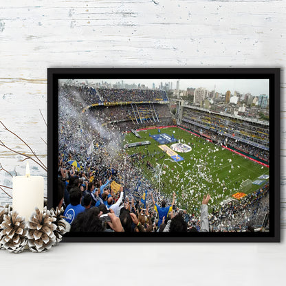 Estadio Alberto J Armando, Stadium Canvas, Sport Art, Framed Canvas Print Wall Art, Floating Frame