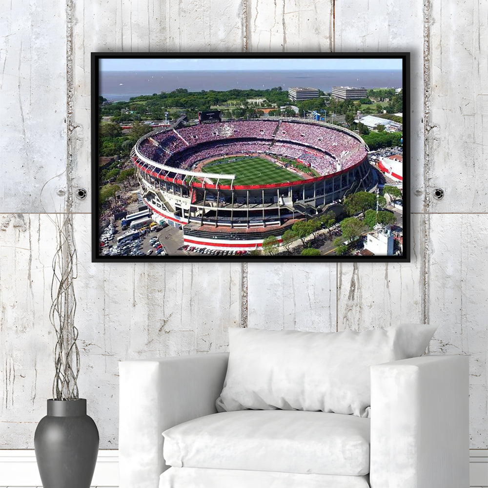 Estadio Antonio Vespucio Liberti, Stadium Canvas, Sport Art, Framed Canvas Print Wall Art, Floating Frame