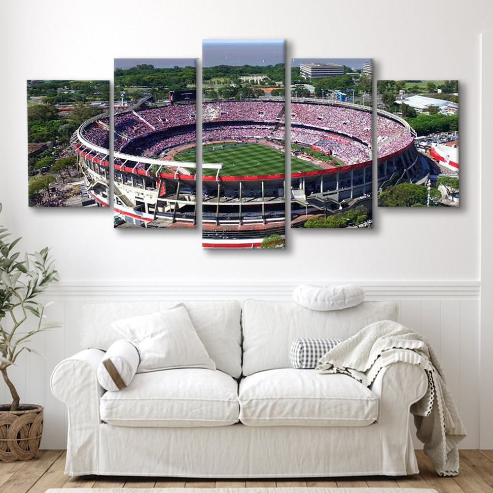 Estadio Antonio Vespucio Liberti, Stadium Canvas, Sport Art, Gift for him, 5 Panel, Large Canvas, Canvas Print Wall Art