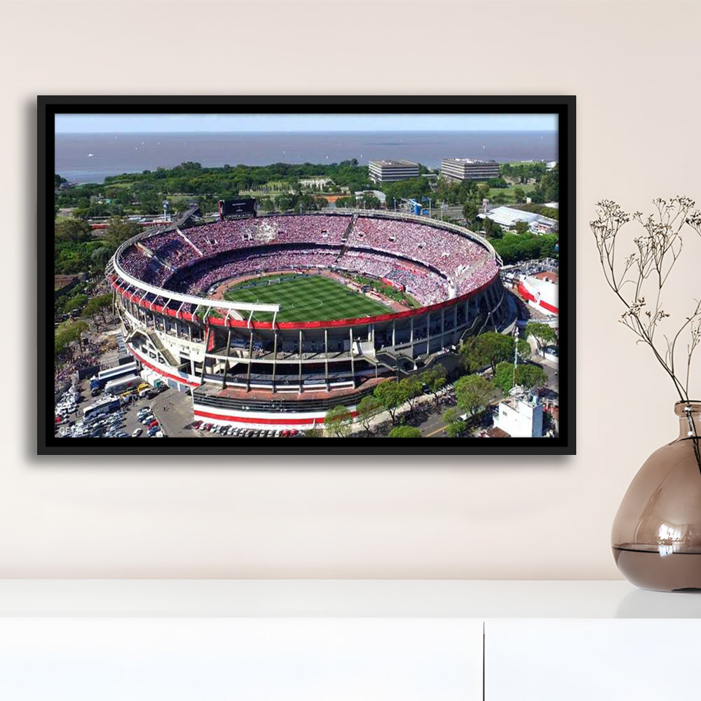 Estadio Antonio Vespucio Liberti, Stadium Canvas, Sport Art, Framed Canvas Print Wall Art, Floating Frame