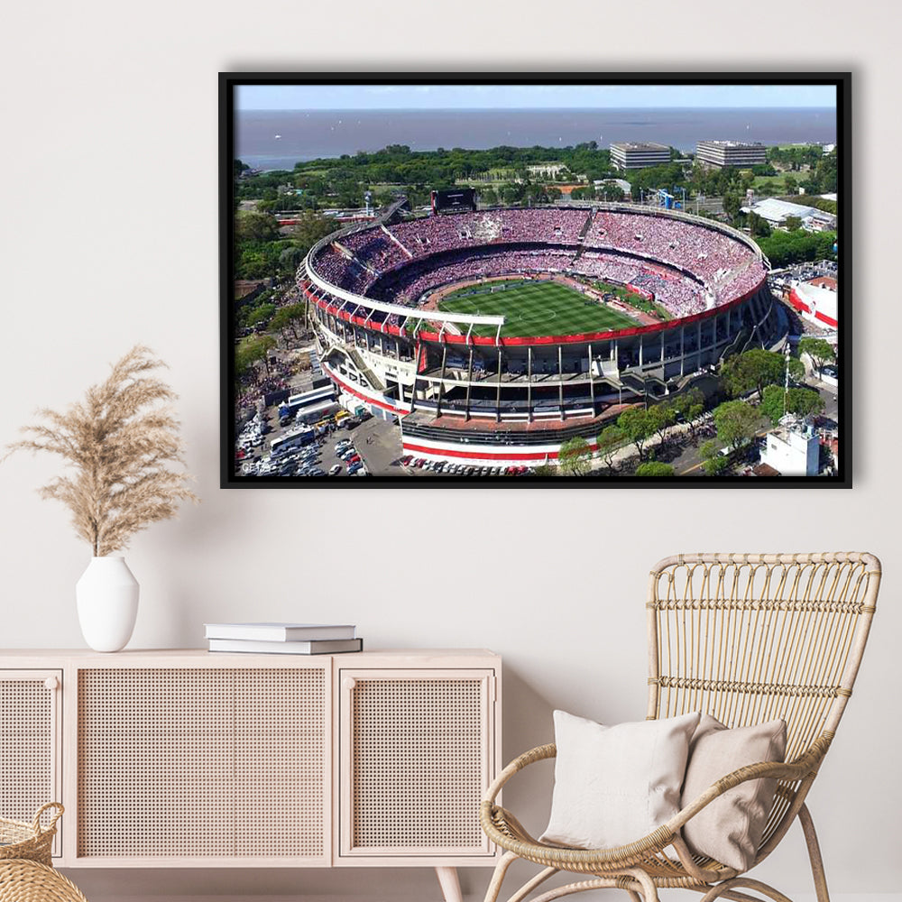 Estadio Antonio Vespucio Liberti, Stadium Canvas, Sport Art, Framed Canvas Print Wall Art, Floating Frame