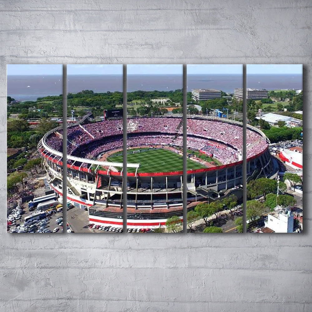 Estadio Antonio Vespucio Liberti, Stadium Canvas, Sport Art, 5 Panel B, Extra Large Canvas, Canvas Print Wall Art