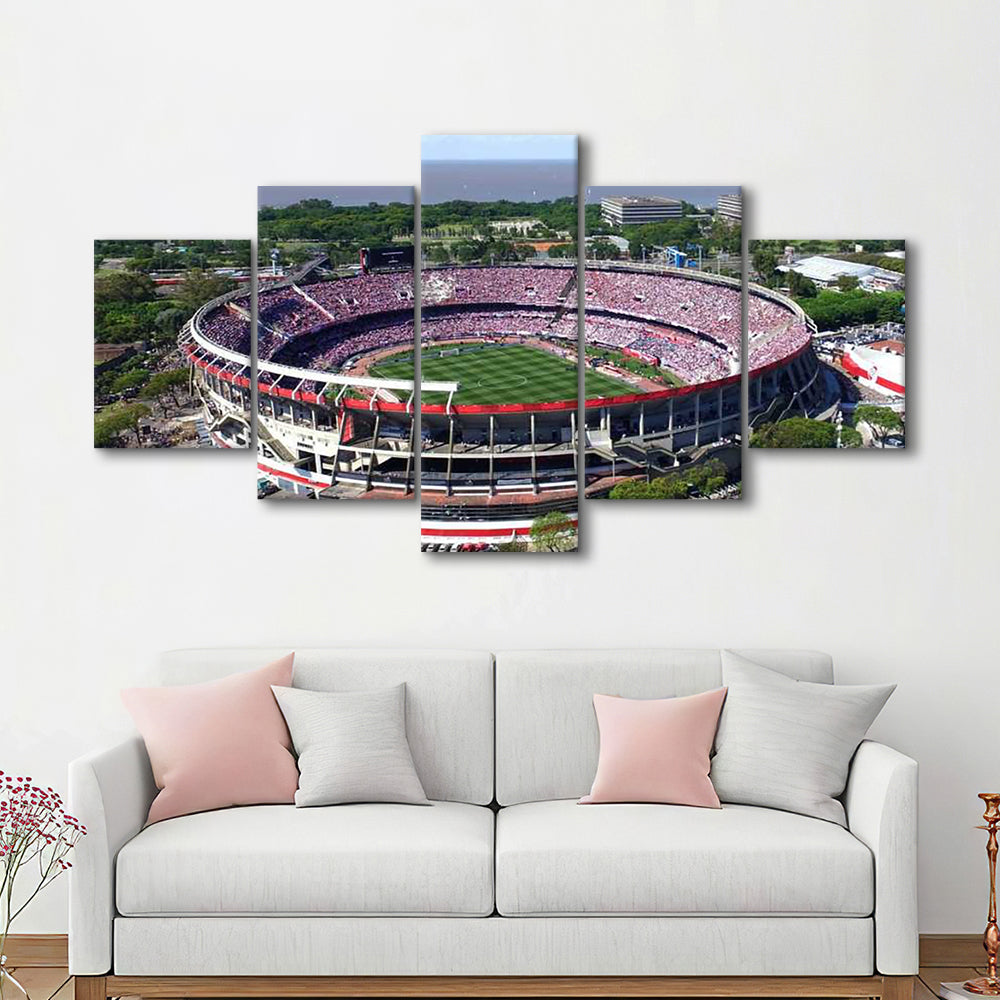 Estadio Antonio Vespucio Liberti, Stadium Canvas, Sport Art, Gift for him, 5 Panel, Large Canvas, Canvas Print Wall Art