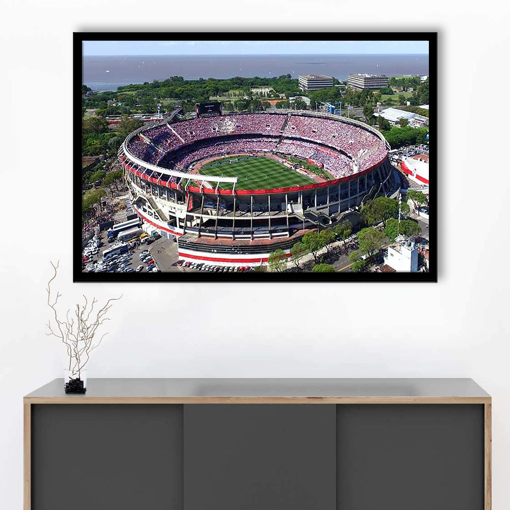 Estadio Antonio Vespucio Liberti, Stadium Canvas, Sport Art, Gift for him, Framed Art Print Wall Decor, Picture Framed