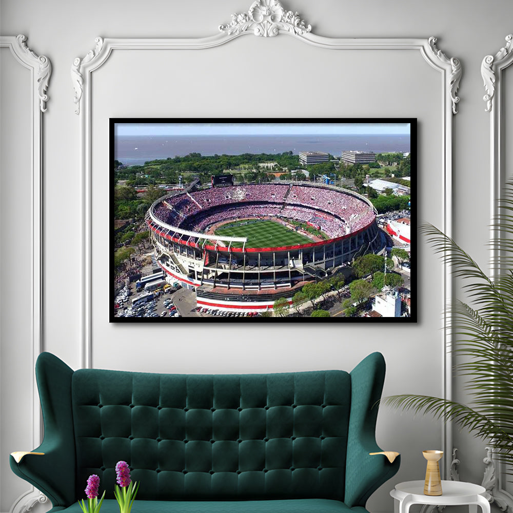 Estadio Antonio Vespucio Liberti, Stadium Canvas, Sport Art, Gift for him, Framed Art Print Wall Decor, Picture Framed