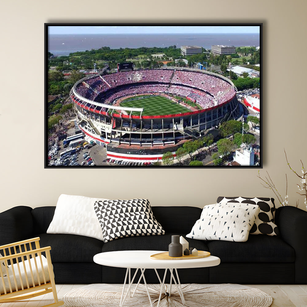 Estadio Antonio Vespucio Liberti, Stadium Canvas, Sport Art, Framed Canvas Print Wall Art, Floating Frame