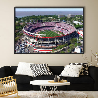 Estadio Antonio Vespucio Liberti, Stadium Canvas, Sport Art, Framed Canvas Print Wall Art, Floating Frame