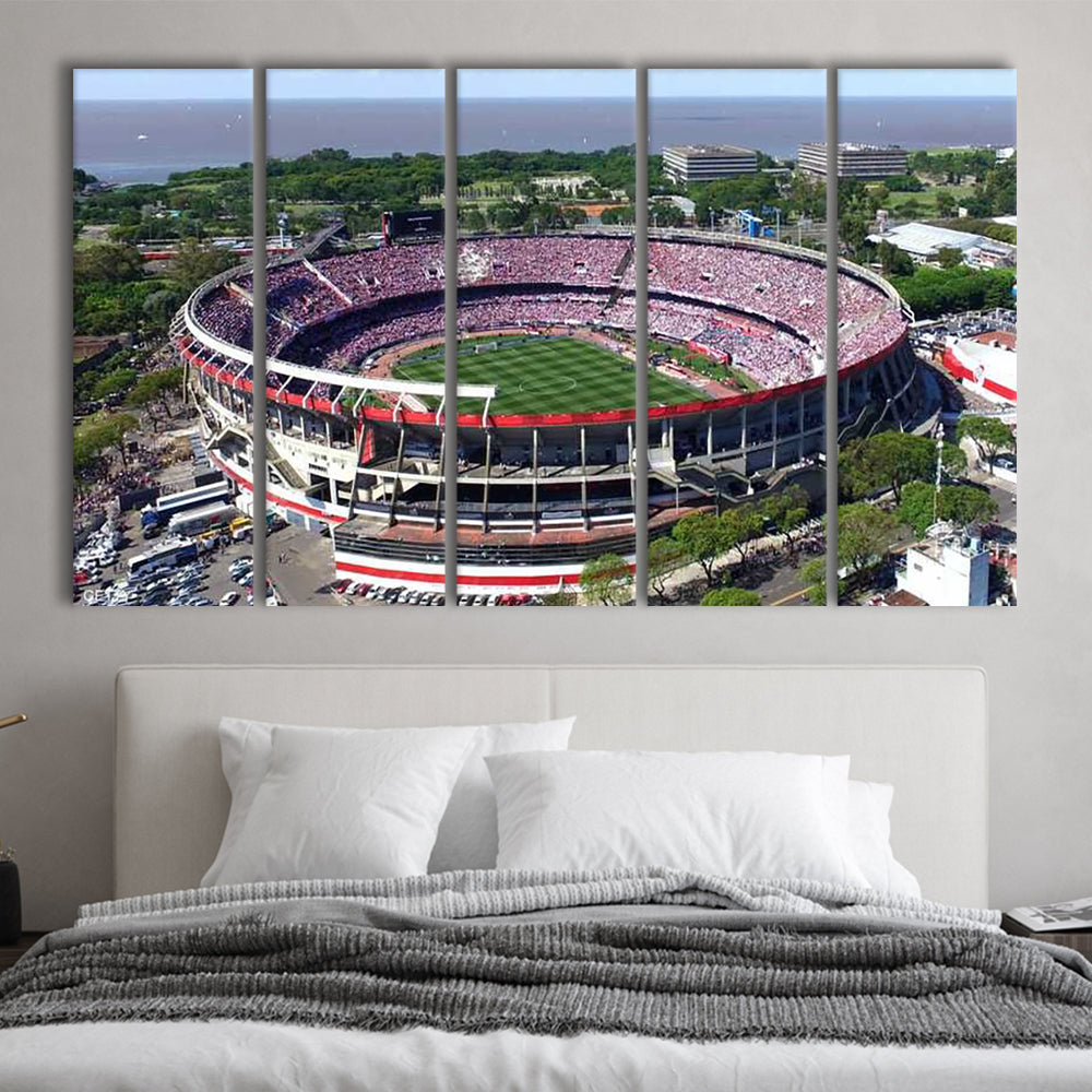 Estadio Antonio Vespucio Liberti, Stadium Canvas, Sport Art, 5 Panel B, Extra Large Canvas, Canvas Print Wall Art
