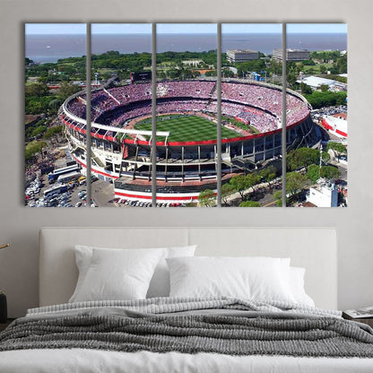 Estadio Antonio Vespucio Liberti, Stadium Canvas, Sport Art, 5 Panel B, Extra Large Canvas, Canvas Print Wall Art
