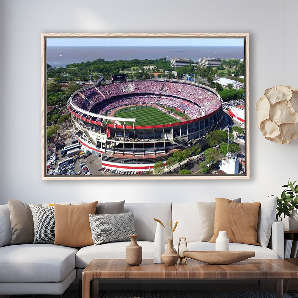 Estadio Antonio Vespucio Liberti, Stadium Canvas, Sport Art, Framed Canvas Print Wall Art, Floating Frame