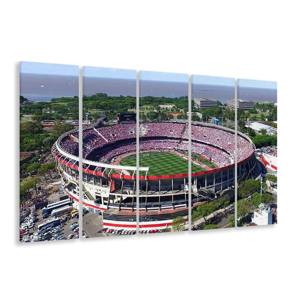 Estadio Antonio Vespucio Liberti, Stadium Canvas, Sport Art, 5 Panel B, Extra Large Canvas, Canvas Print Wall Art