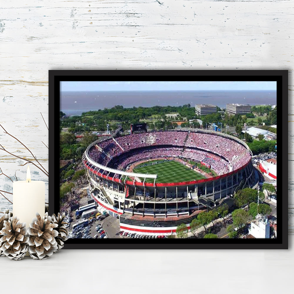 Estadio Antonio Vespucio Liberti, Stadium Canvas, Sport Art, Framed Canvas Print Wall Art, Floating Frame