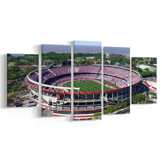 Estadio Antonio Vespucio Liberti, Stadium Canvas, Sport Art, Gift for him, 5 Panel, Large Canvas, Canvas Print Wall Art