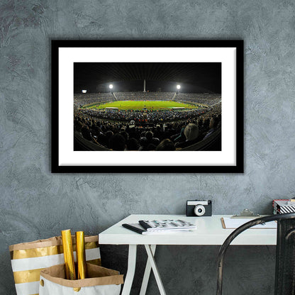 Estadio Centenario, Stadium Canvas, Sport Art, Gift for him, White Border Framed Art Print Wall Decor