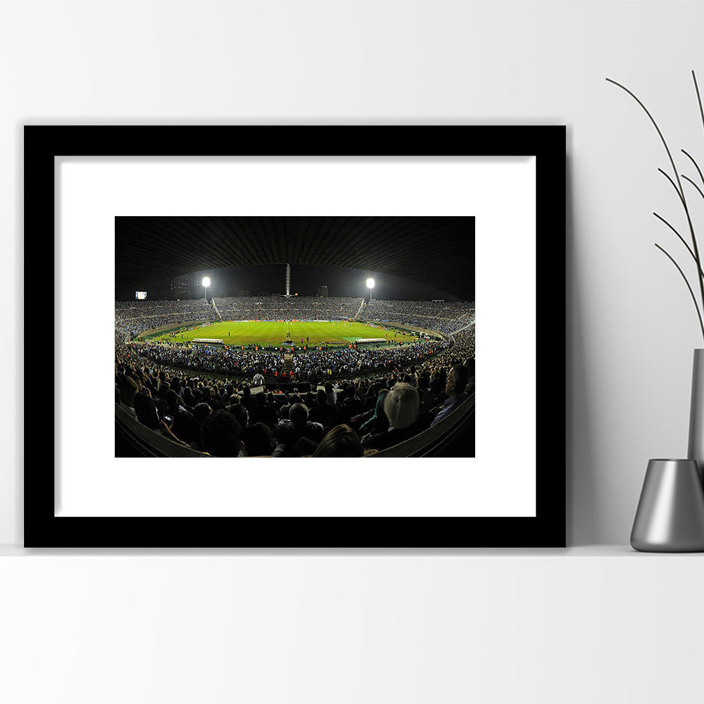 Estadio Centenario, Stadium Canvas, Sport Art, Gift for him, White Border Framed Art Print Wall Decor