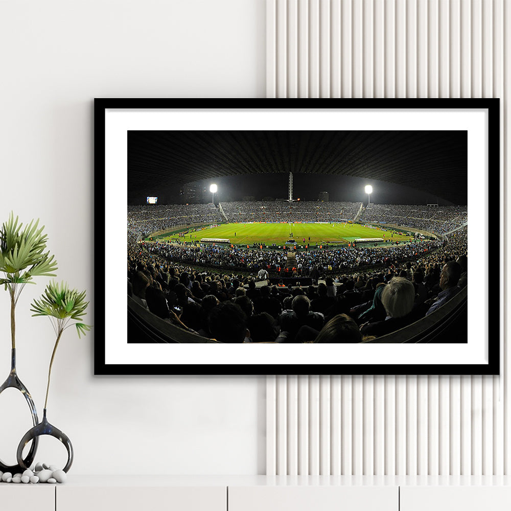 Estadio Centenario, Stadium Canvas, Sport Art, Gift for him, White Border Framed Art Print Wall Decor