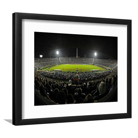 Estadio Centenario, Stadium Canvas, Sport Art, Gift for him, White Border Framed Art Print Wall Decor