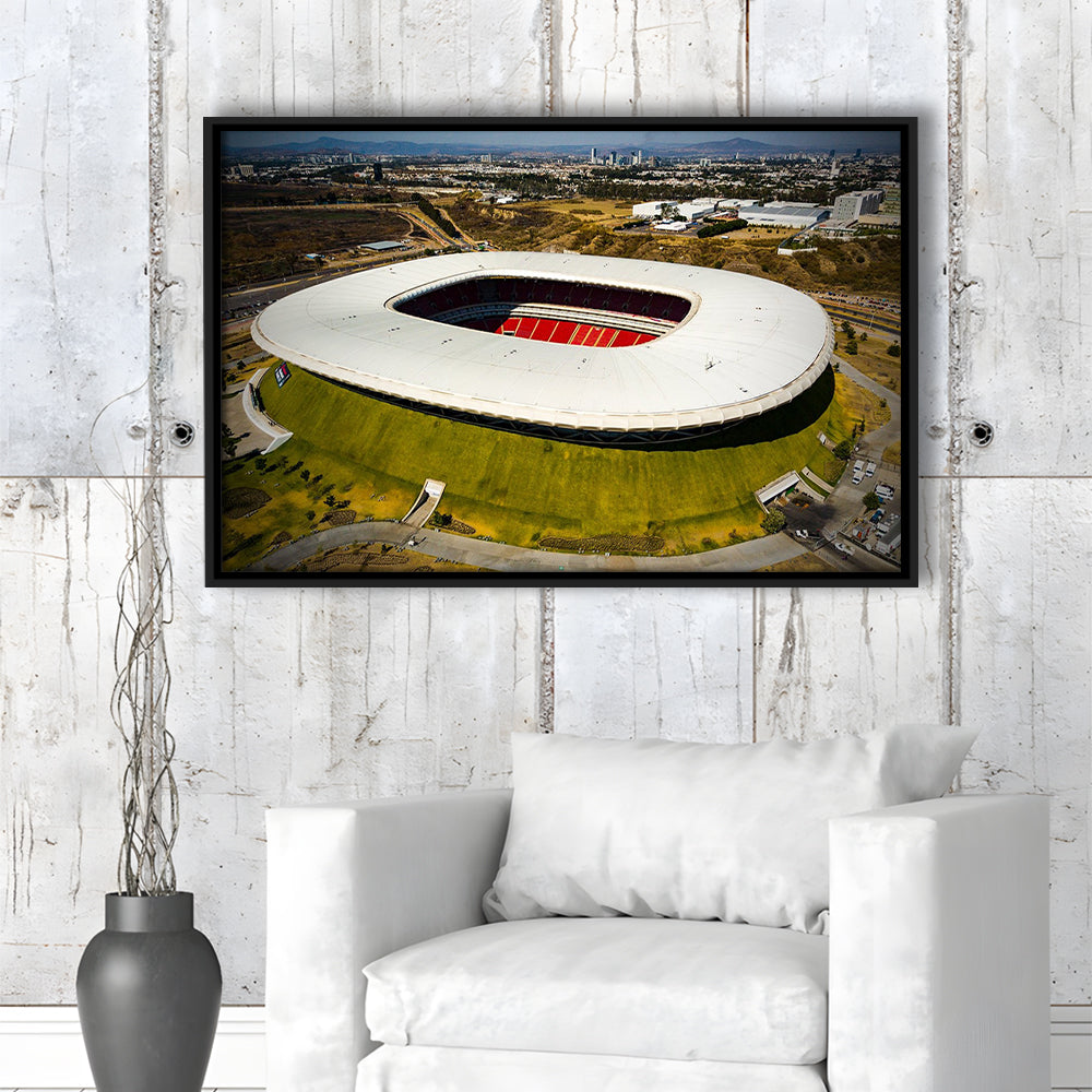 Estadio Chivas, Stadium Canvas, Sport Art, Framed Canvas Print Wall Art, Floating Frame
