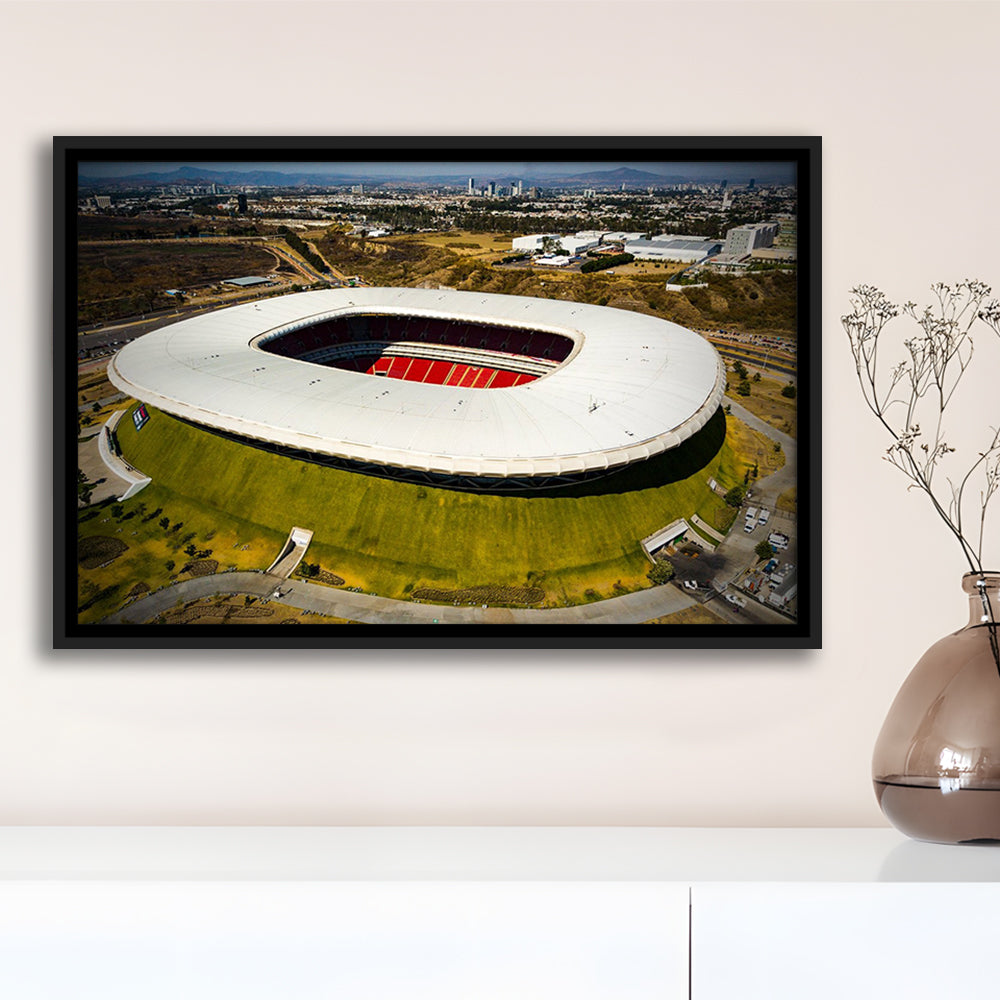Estadio Chivas, Stadium Canvas, Sport Art, Framed Canvas Print Wall Art, Floating Frame