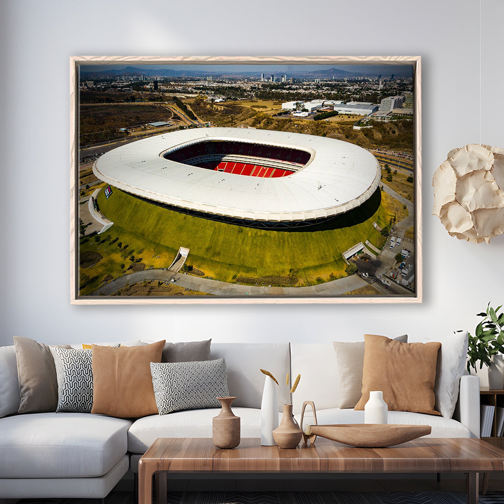Estadio Chivas, Stadium Canvas, Sport Art, Framed Canvas Print Wall Art, Floating Frame