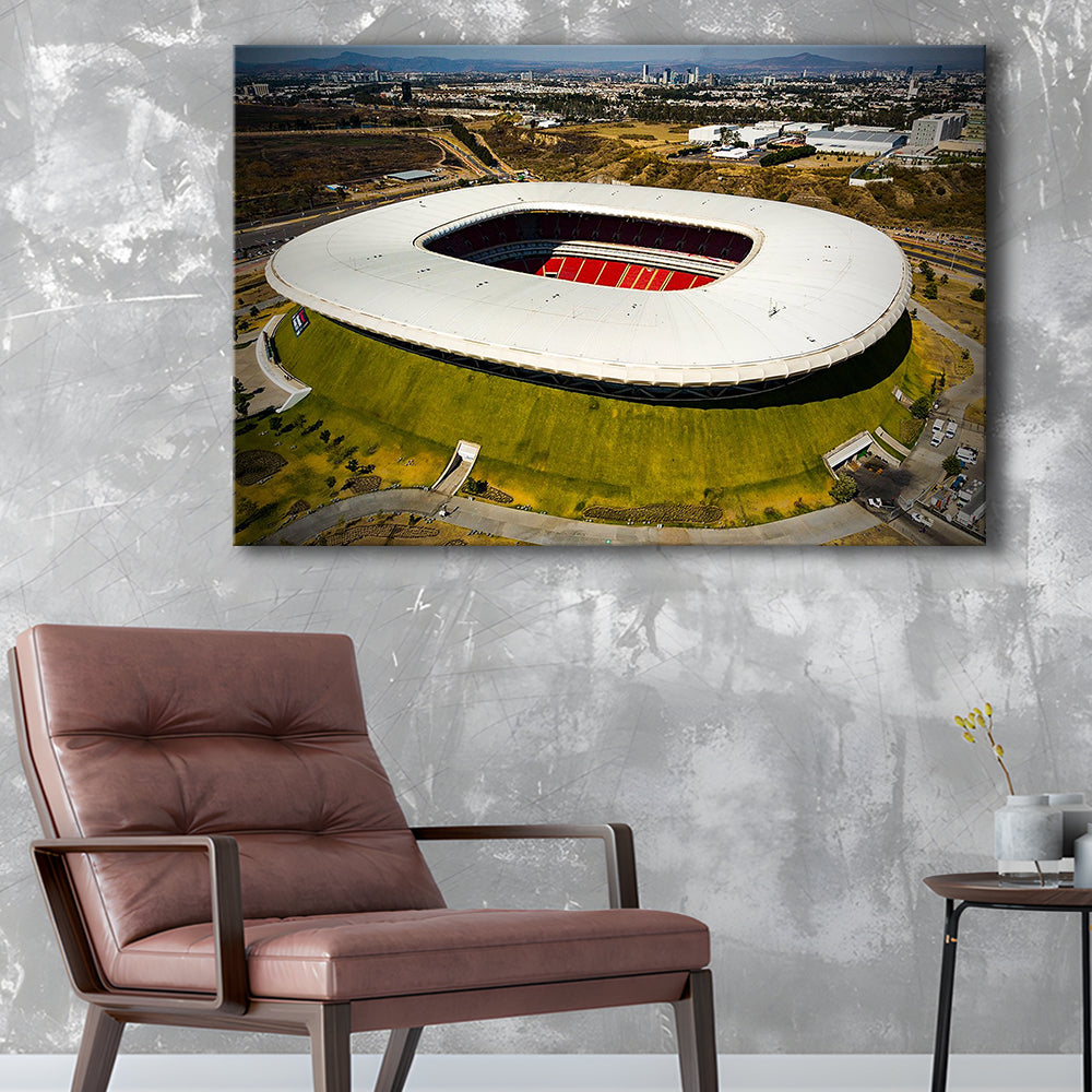Estadio Chivas, Stadium Canvas, Sport Art, Gift for him, Man Cave Decor, Art Print, Canvas Print Wall Art