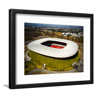 Estadio Chivas, Stadium Canvas, Sport Art, Gift for him, White Border Framed Art Print Wall Decor