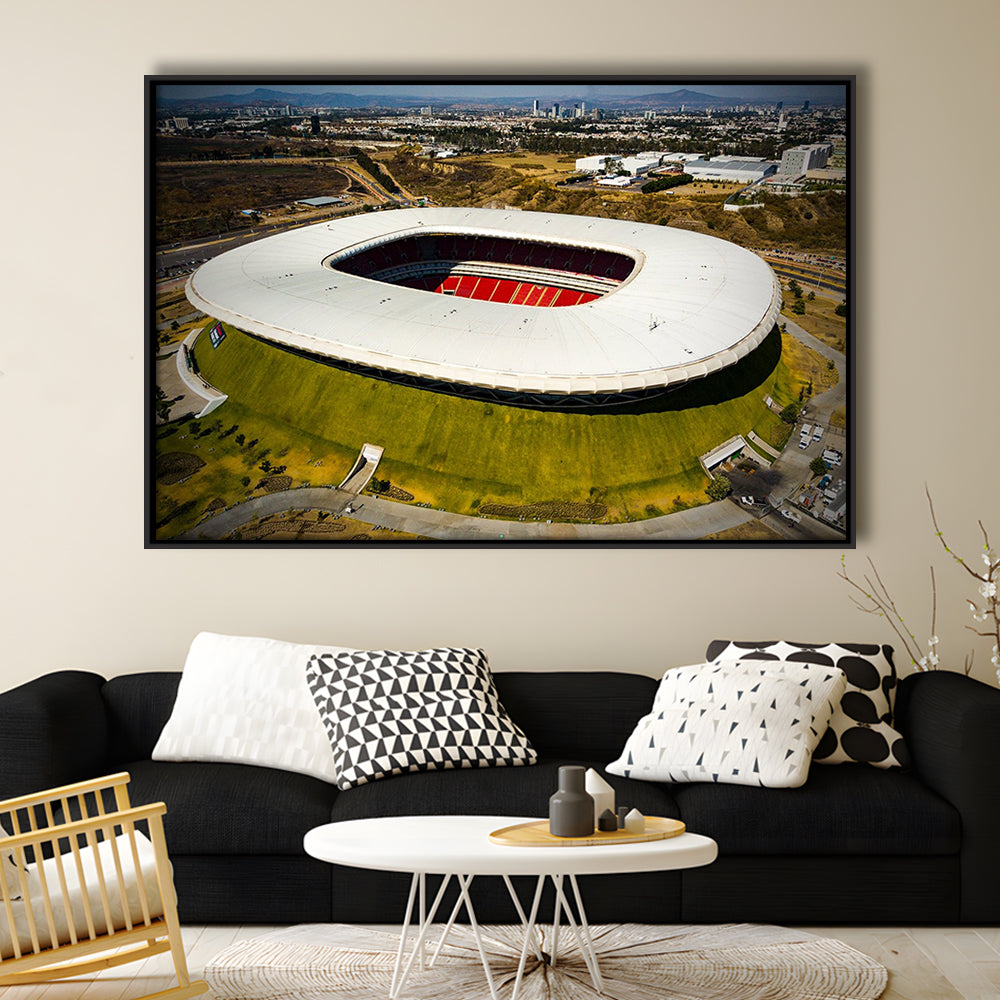 Estadio Chivas, Stadium Canvas, Sport Art, Framed Canvas Print Wall Art, Floating Frame