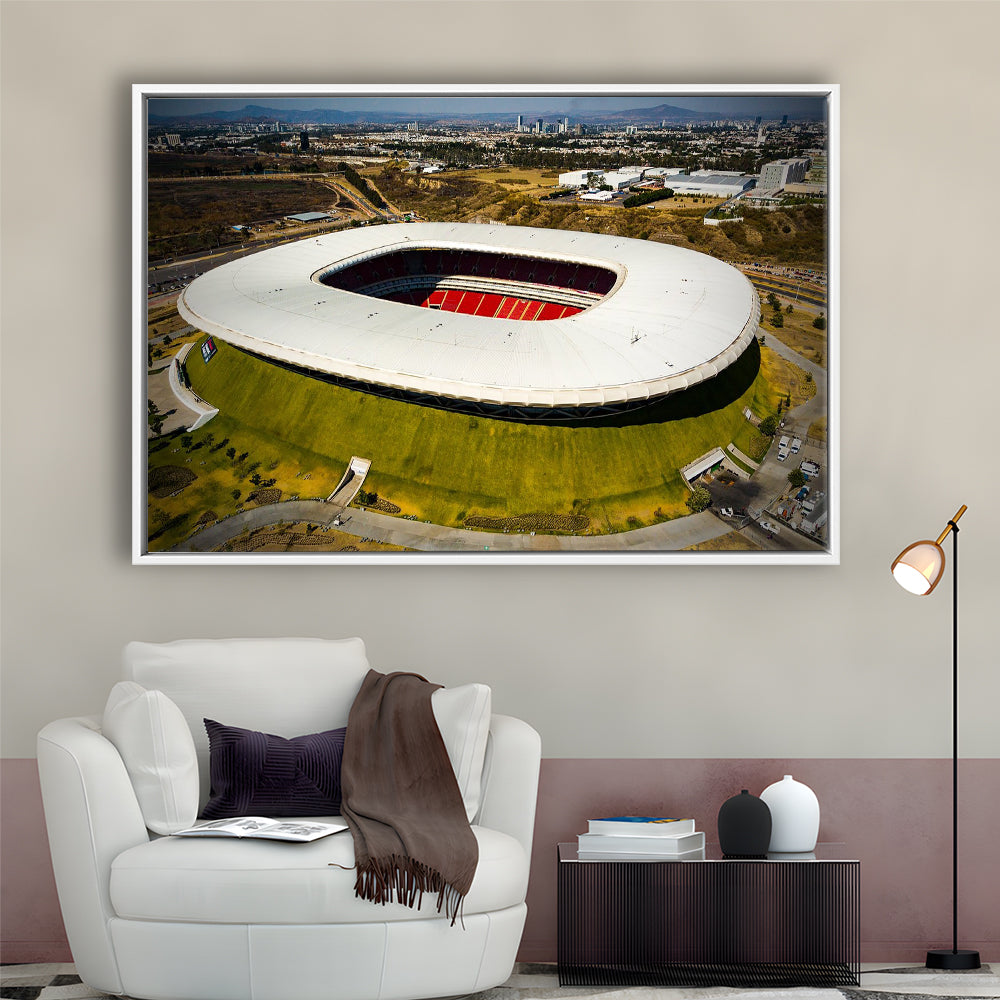 Estadio Chivas, Stadium Canvas, Sport Art, Framed Canvas Print Wall Art, Floating Frame