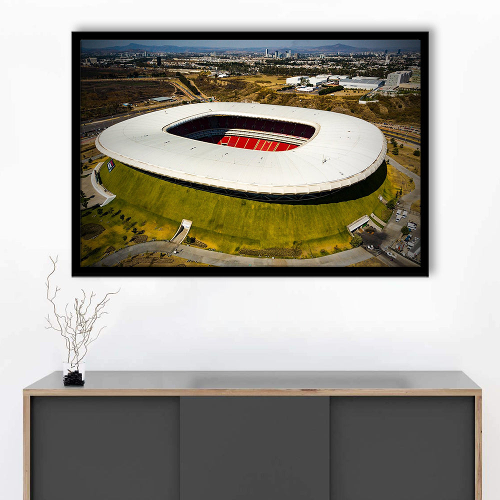 Estadio Chivas, Stadium Canvas, Sport Art, Gift for him, Framed Art Print Wall Decor, Picture Framed