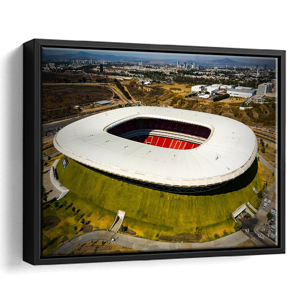 Estadio Chivas, Stadium Canvas, Sport Art, Framed Canvas Print Wall Art, Floating Frame