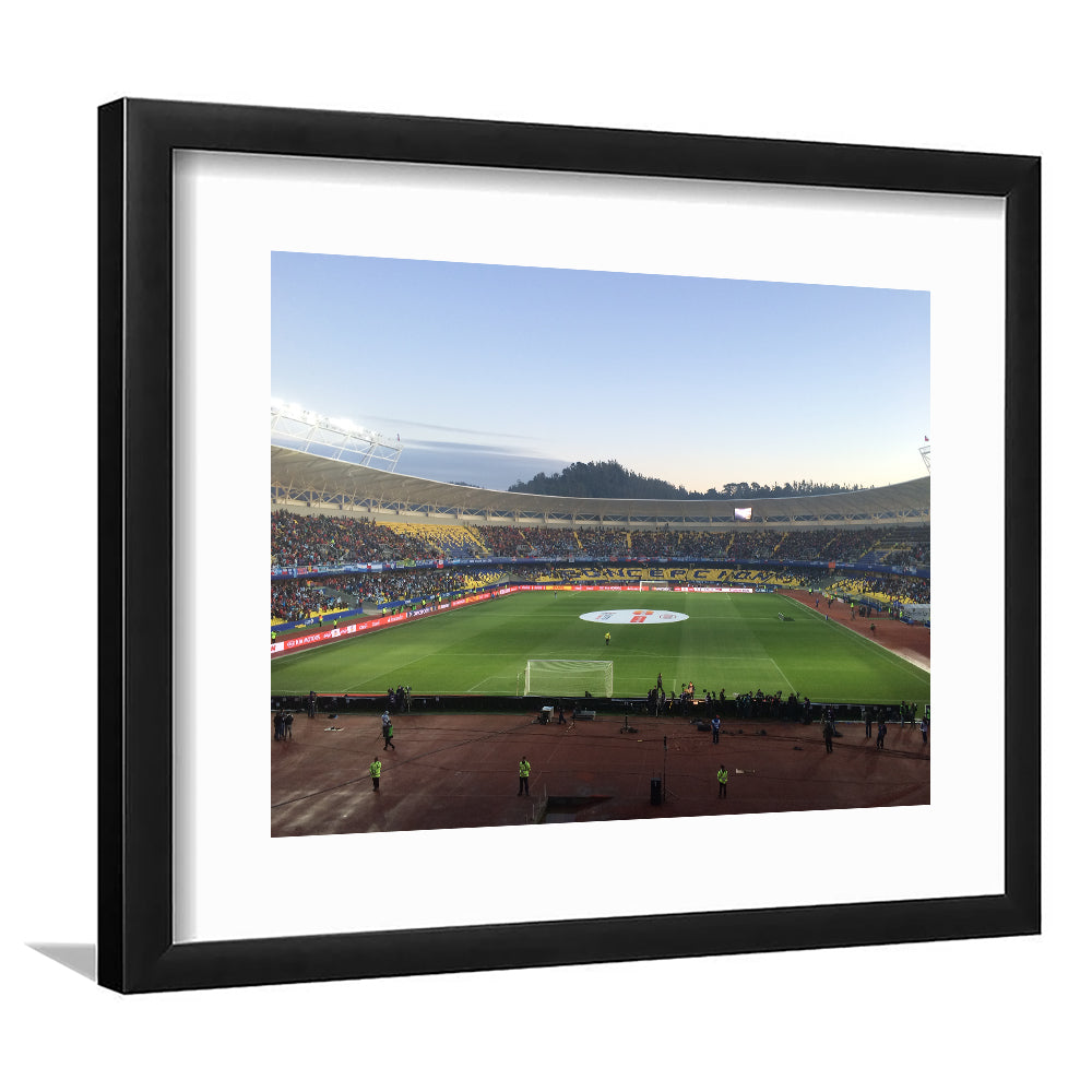 Estadio Ester Roa, Stadium Canvas, Sport Art, Gift for him, White Border Framed Art Print Wall Decor