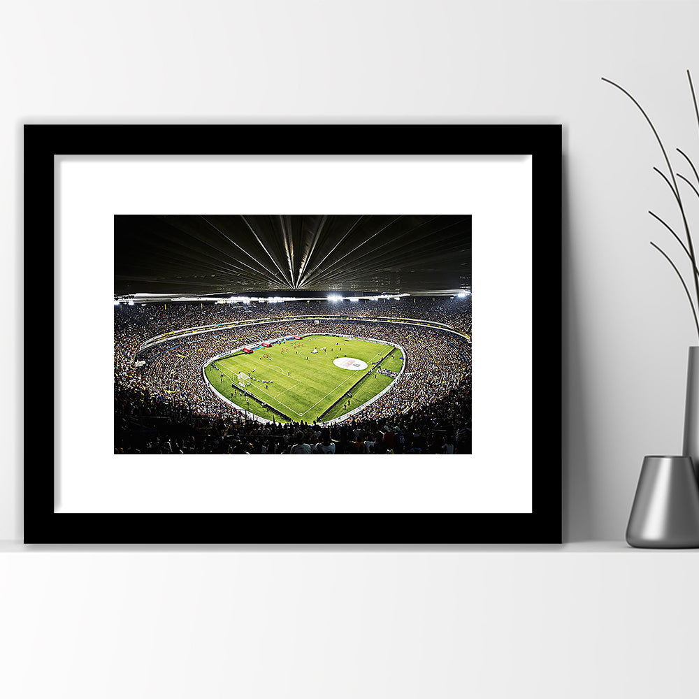 Estadio Jalisco Football Stadium, Stadium Canvas, Sport Art, Gift for him, White Border Framed Art Print Wall Decor