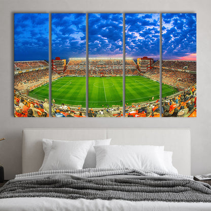 Estadio Libertadores de America, Stadium Canvas, Sport Art, 5 Panel B, Extra Large Canvas, Canvas Print Wall Art