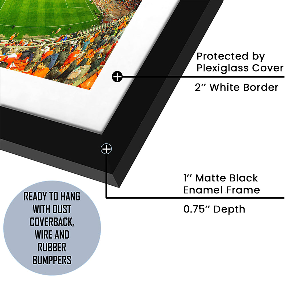 Estadio Libertadores de America, Stadium Canvas, Sport Art, Gift for him, White Border Framed Art Print Wall Decor