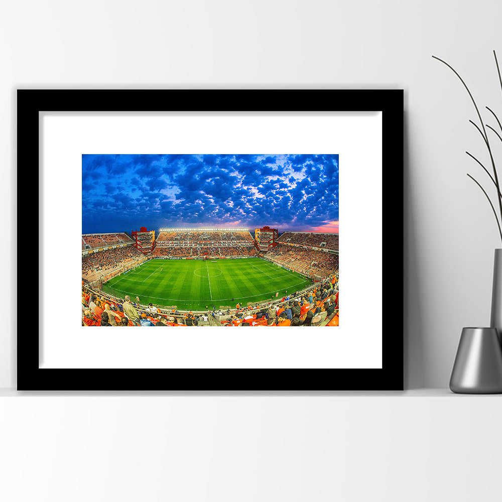 Estadio Libertadores de America, Stadium Canvas, Sport Art, Gift for him, White Border Framed Art Print Wall Decor