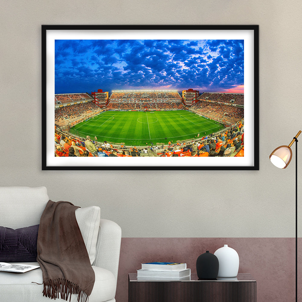 Estadio Libertadores de America, Stadium Canvas, Sport Art, Gift for him, White Border Framed Art Print Wall Decor