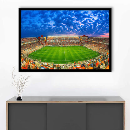 Estadio Libertadores de America, Stadium Canvas, Sport Art, Gift for him, Framed Art Print Wall Decor, Picture Framed