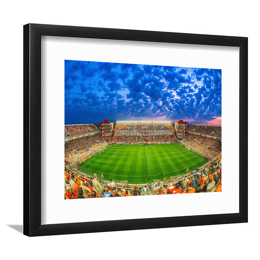 Estadio Libertadores de America, Stadium Canvas, Sport Art, Gift for him, White Border Framed Art Print Wall Decor