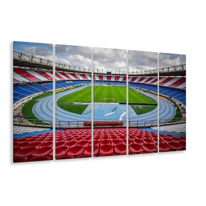 Estadio Metropolitano Stadium, Stadium Canvas, Sport Art, 5 Panel B, Extra Large Canvas, Canvas Print Wall Art