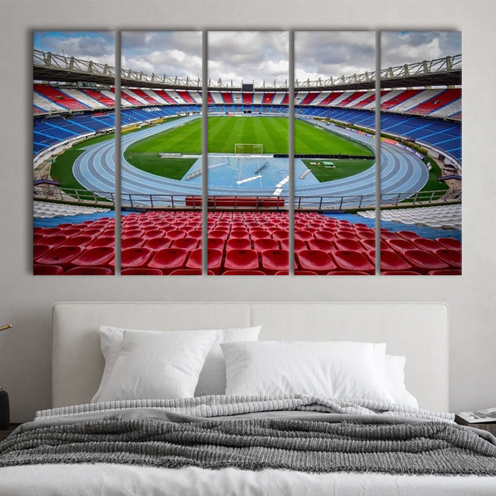 Estadio Metropolitano Stadium, Stadium Canvas, Sport Art, 5 Panel B, Extra Large Canvas, Canvas Print Wall Art