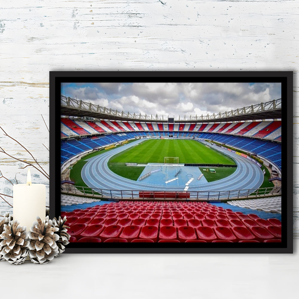 Estadio Metropolitano Stadium, Stadium Canvas, Sport Art, Framed Canvas Print Wall Art, Floating Frame