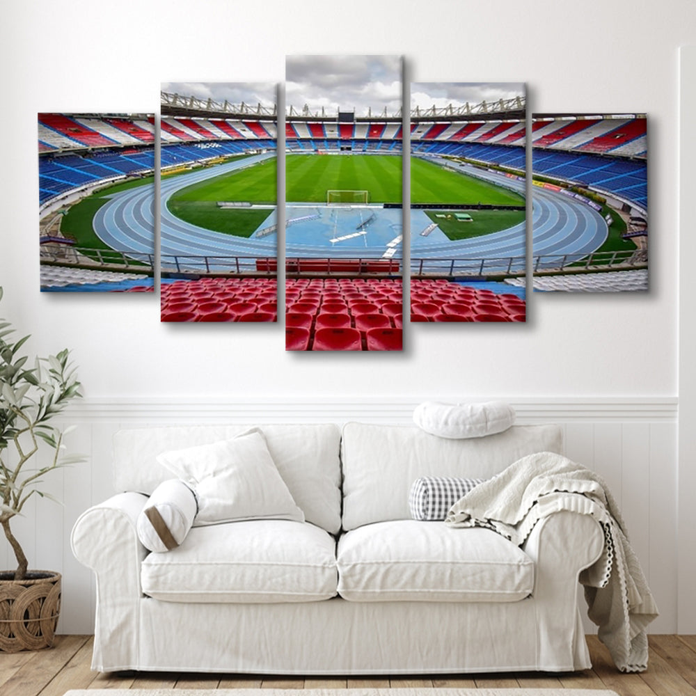 Estadio Metropolitano Stadium, Stadium Canvas, Sport Art, Gift for him, 5 Panel, Large Canvas, Canvas Print Wall Art