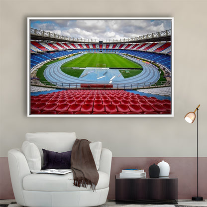Estadio Metropolitano Stadium, Stadium Canvas, Sport Art, Framed Canvas Print Wall Art, Floating Frame