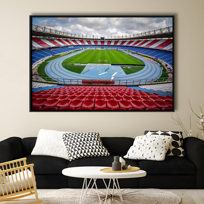 Estadio Metropolitano Stadium, Stadium Canvas, Sport Art, Framed Canvas Print Wall Art, Floating Frame
