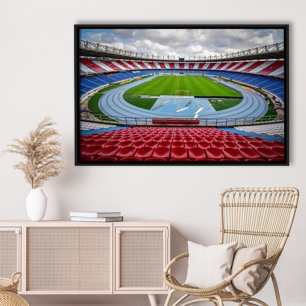 Estadio Metropolitano Stadium, Stadium Canvas, Sport Art, Framed Canvas Print Wall Art, Floating Frame