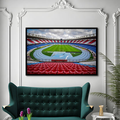 Estadio Metropolitano Stadium, Stadium Canvas, Sport Art, Gift for him, Framed Art Print Wall Decor, Picture Framed