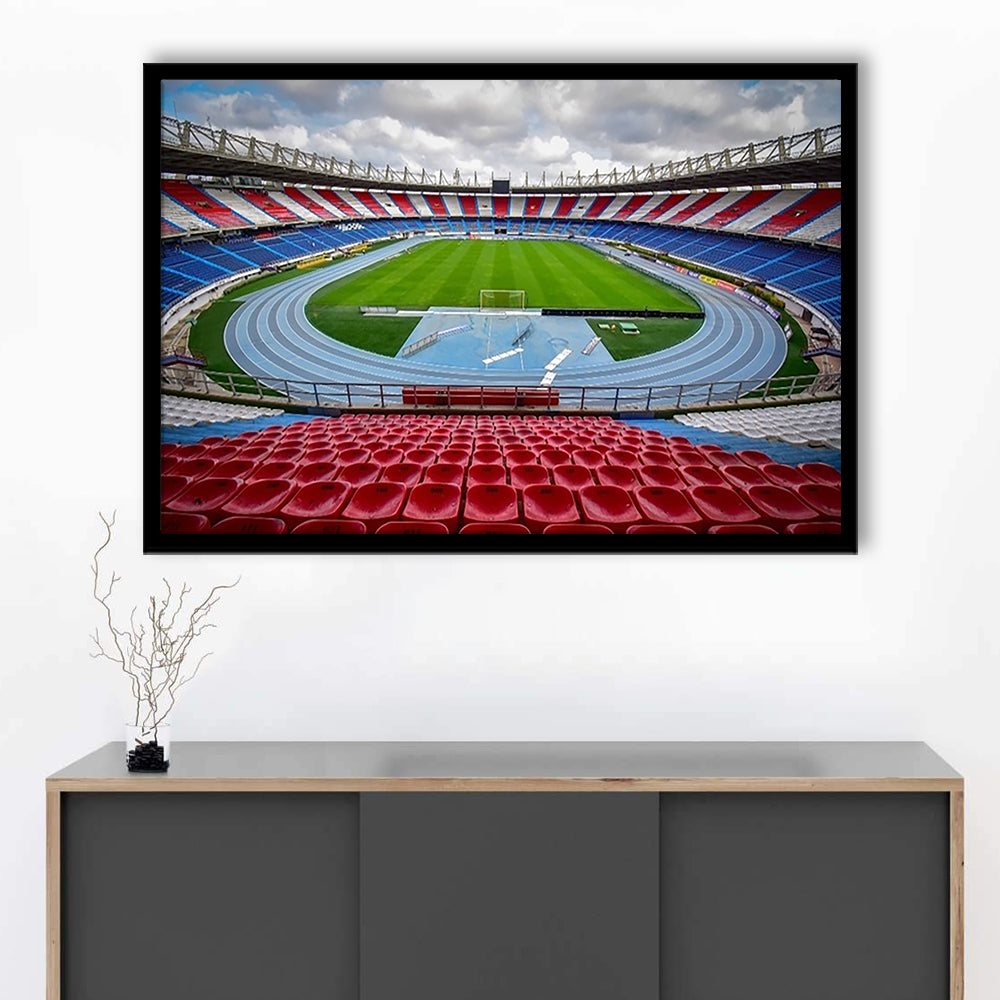 Estadio Metropolitano Stadium, Stadium Canvas, Sport Art, Gift for him, Framed Art Print Wall Decor, Picture Framed