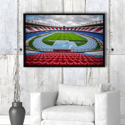 Estadio Metropolitano Stadium, Stadium Canvas, Sport Art, Framed Canvas Print Wall Art, Floating Frame