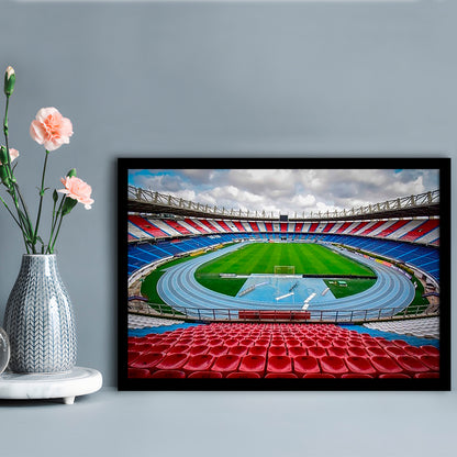 Estadio Metropolitano Stadium, Stadium Canvas, Sport Art, Gift for him, Framed Art Print Wall Decor, Picture Framed